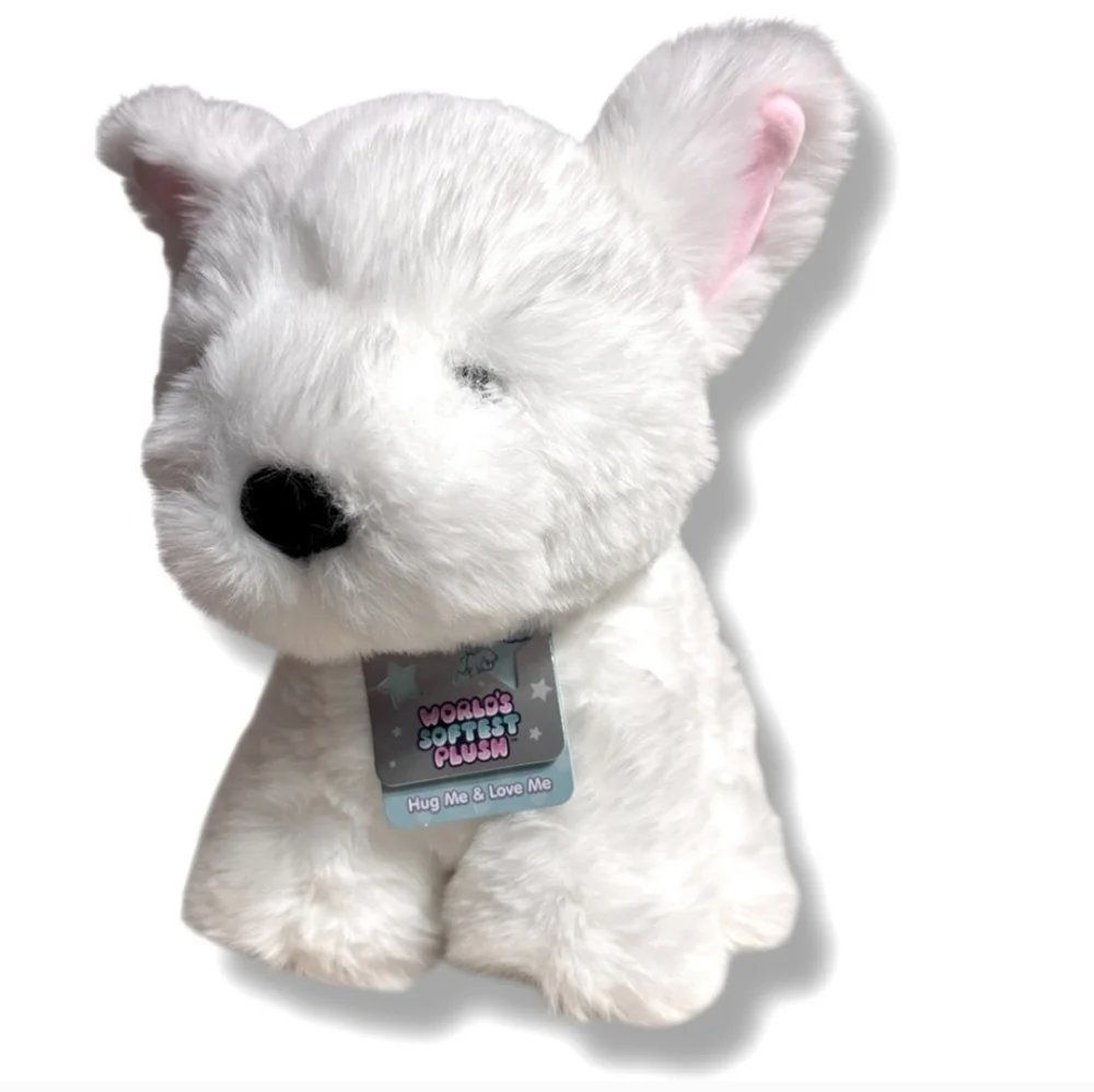 WORLDS SOFTEST PLUSH 9” White Dog West Highland Terrier NWT